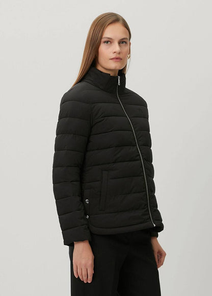 Quilted Stand-collar Mockneck Lightweight Puffer Jacket