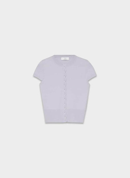ARZ Storyboard Wonder Yarn Viscose-blend Short-sleeved Cardigan Top