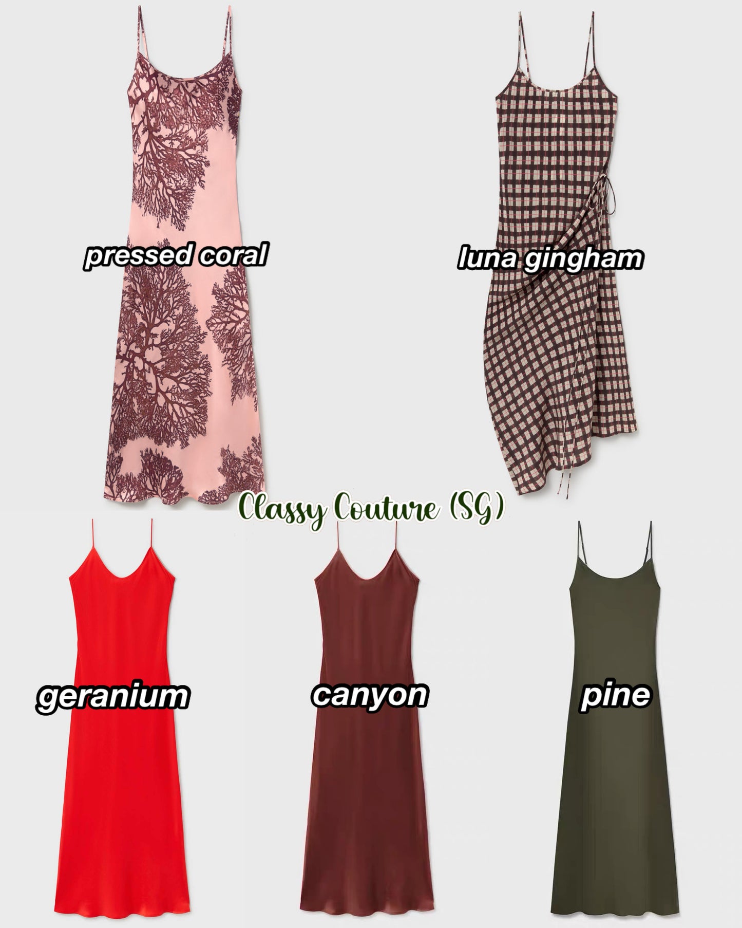 10 Colors! SL 1996 Silk Maxi Dress