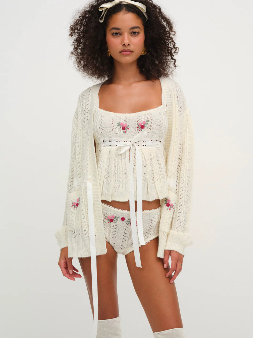 FLL Nathalie Knit Cardigan | Cami Top | Set