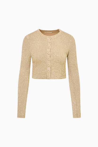 2 Colors! LSF Sarajane Sequin Stretch Knit Mini Dress | Ferra Knit Cardigan | Honey Gold & Black Set