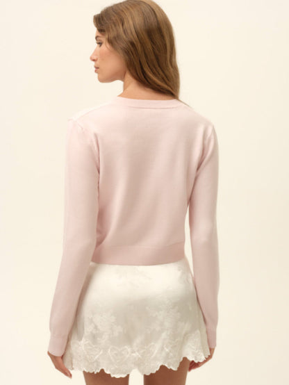 FLL Loralai Viscose-blend Cropped Cardigan