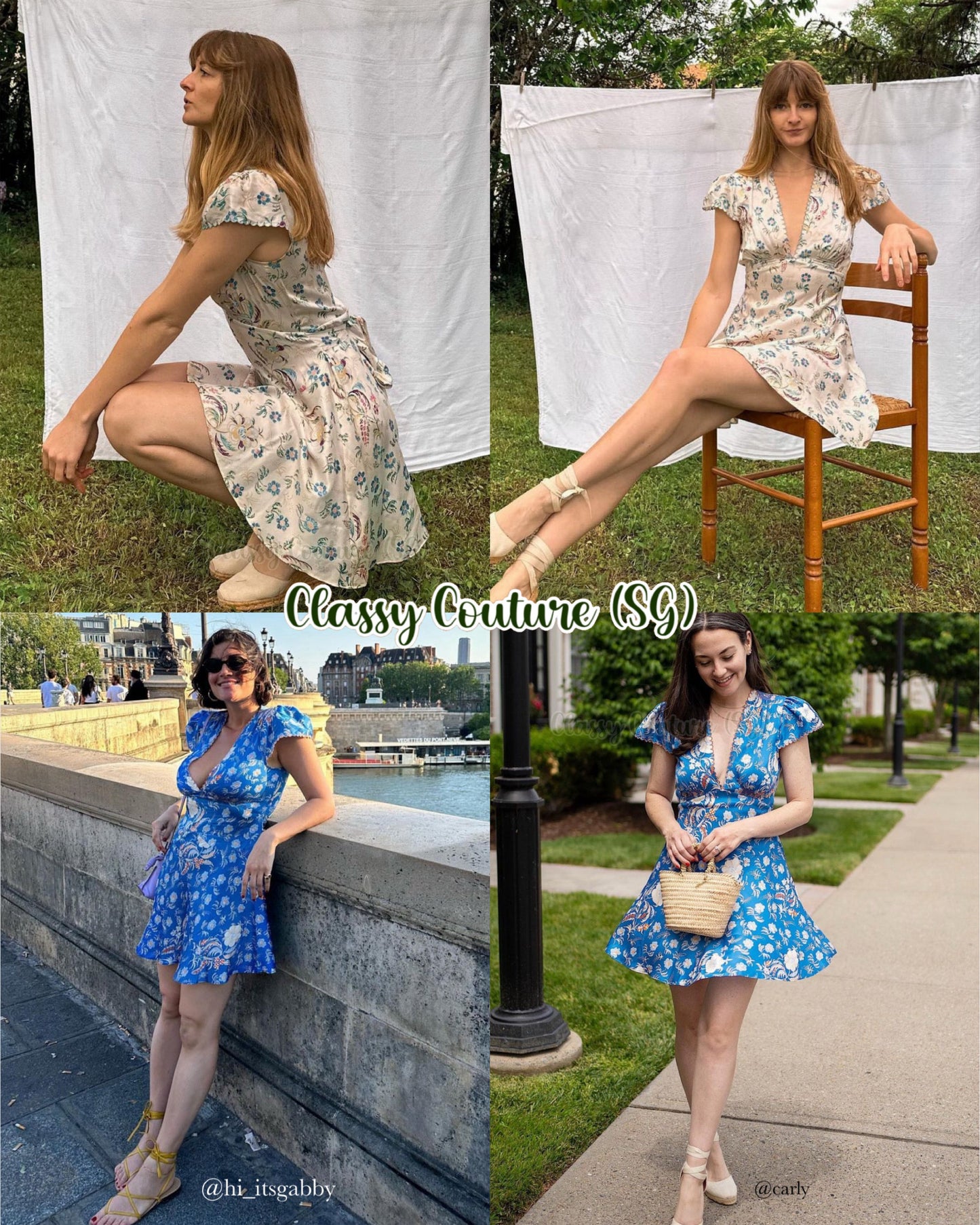 3 Colors! DN Dianne Silk-satin V-Neck Mini Dress