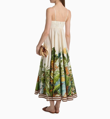 ALM Toucan Tango Cotton Midi Dress Sundress