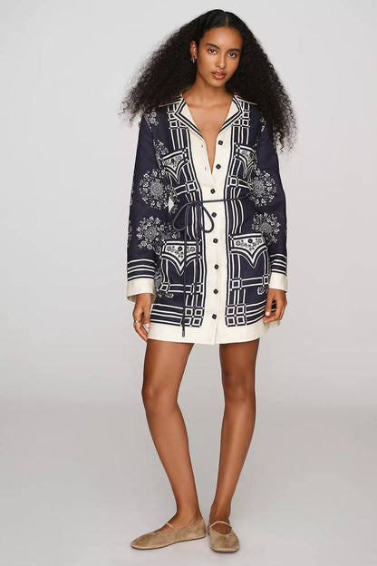ALM Bandera Linen Mini Shirtdress