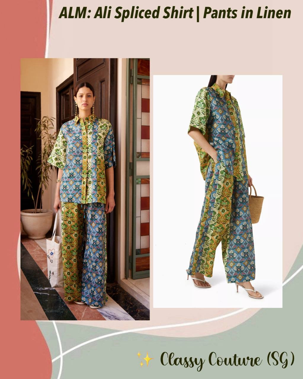 ALM Ali Spliced Shirt | Pants | Linen Set