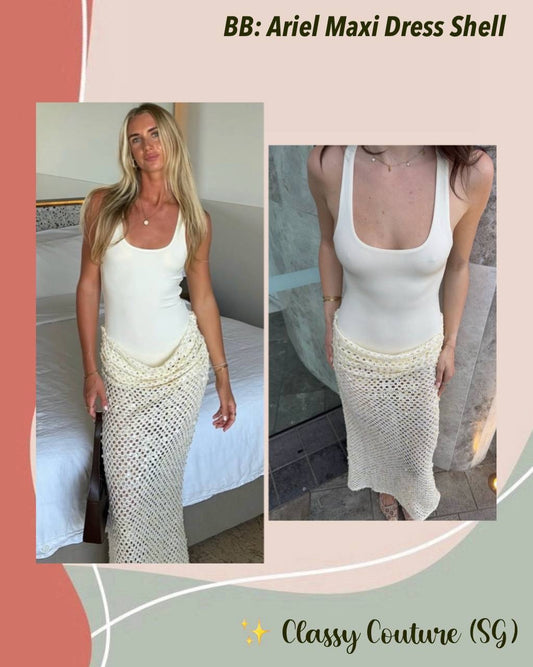BN Ariel Maxi Dress (Bodysuit one piece with Maxi coverup skirt)