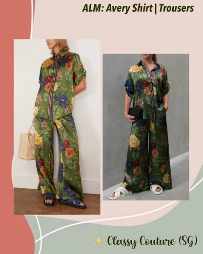ALM Avery Silk Shirt | Pants | Set