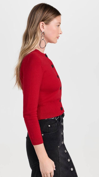 5 Colors! IM Newton Wool-cotton Button-down Cardigan