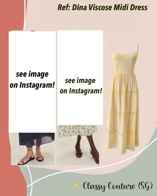 Ref Dina Viscose Lace Tiered Midi Dress