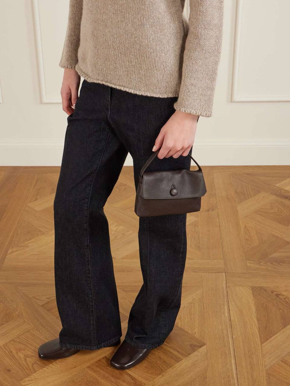 TR Sally Textured-Calfskin Leather Mini Bag