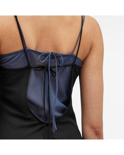 HZ Black Leika Double Slip Midi Dress