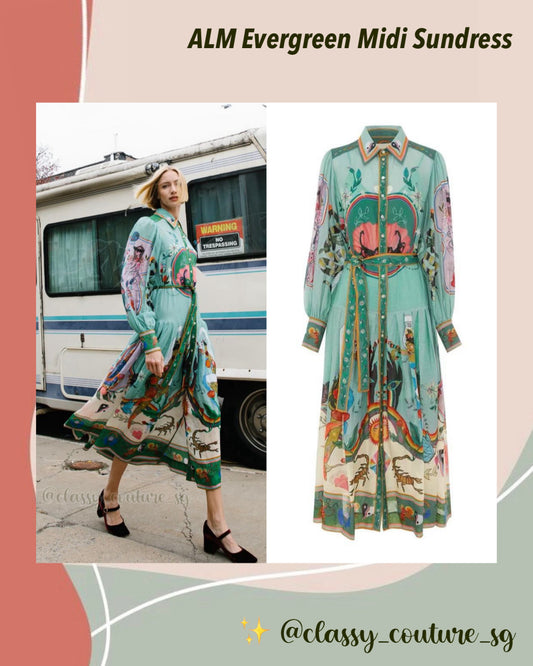 ALM Meagan Evergreen Shirtdress | Ramie Midi Dress