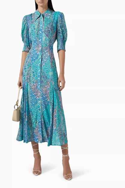 RX Bloom Viscose Midi Shirtdress