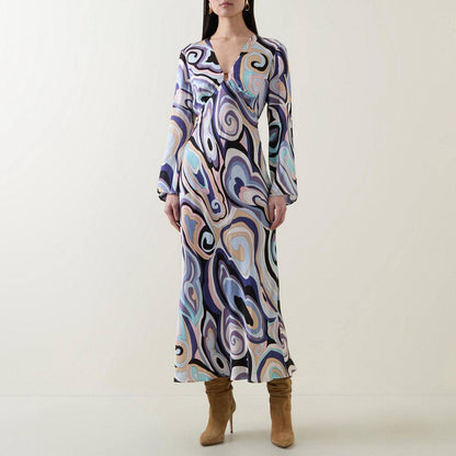 RX Terri Satin Viscose Midi Dress