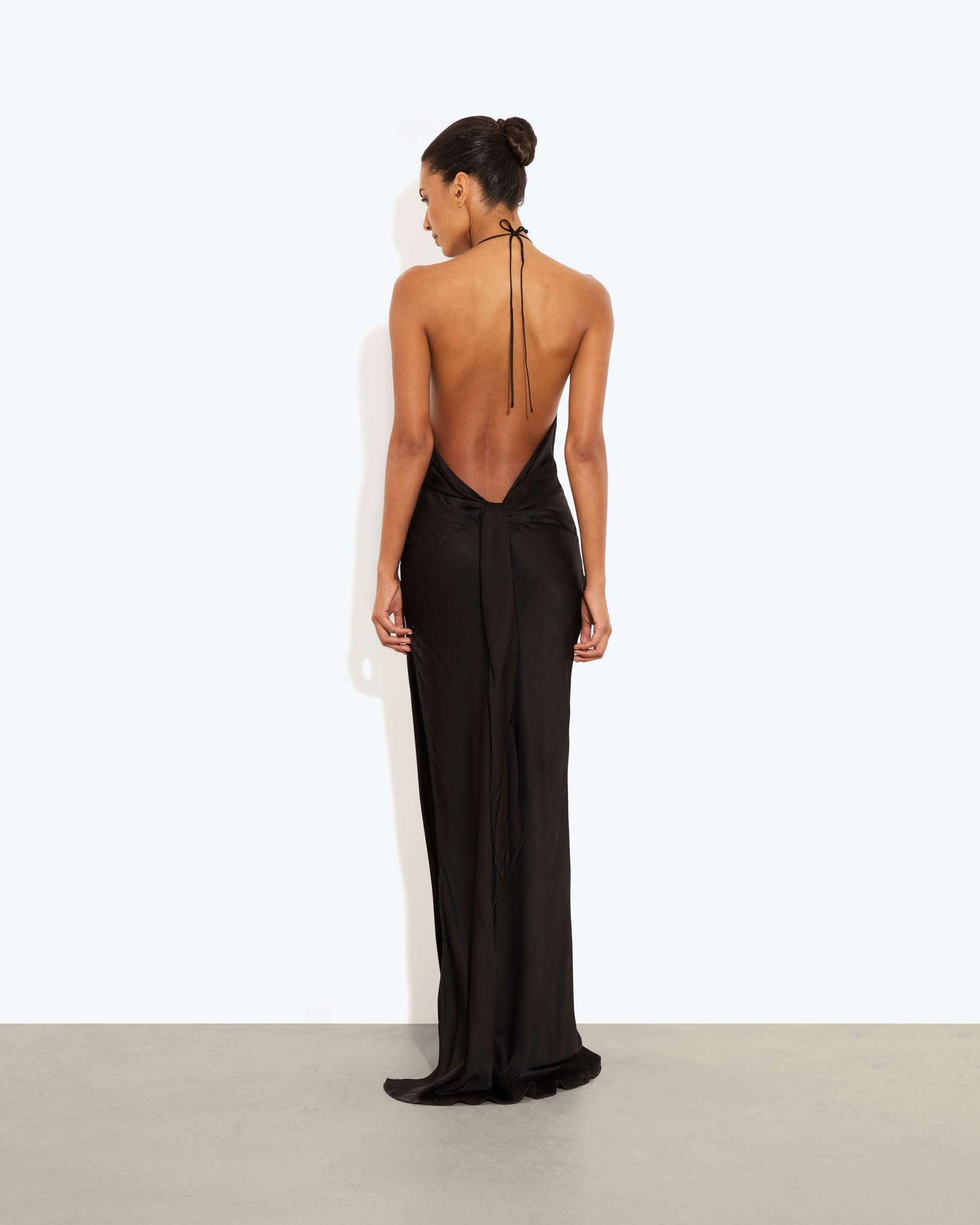 RB Orchid Cowl Halter Viscose Maxi Dress