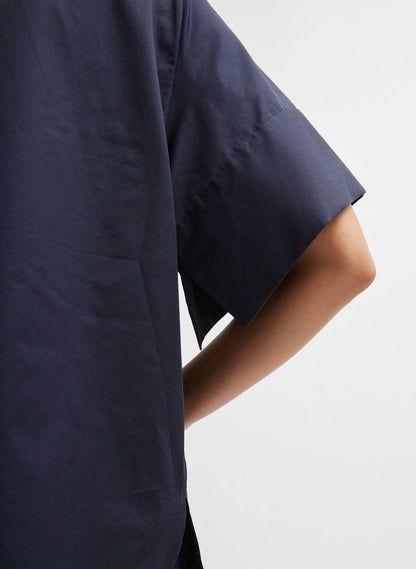 TIB Eco Poplin Raglan Tucked Short Sleeve Shirt