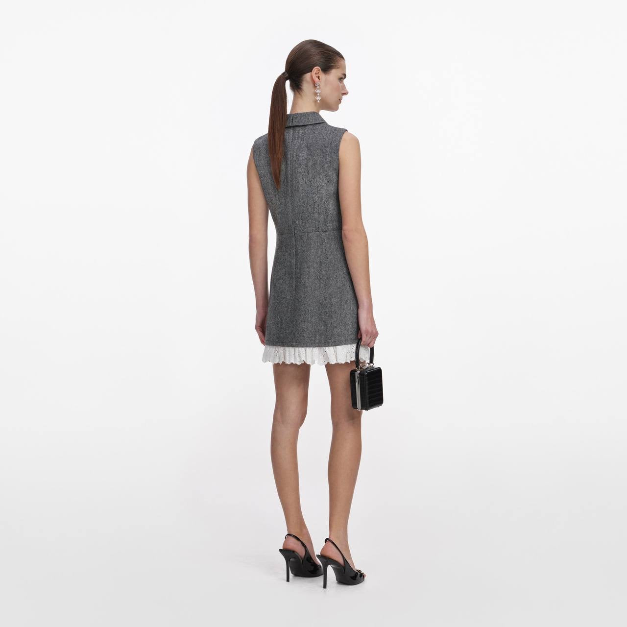SP Grey Herringbone Mini Dress