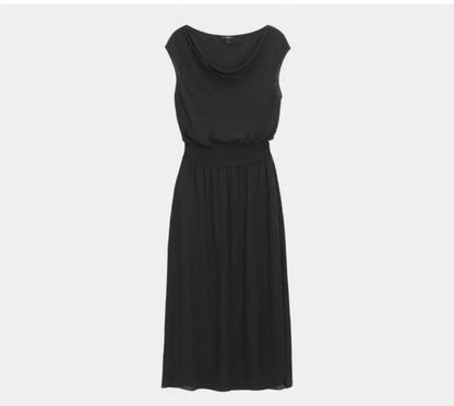 TH Combo Slip Midi Dress in Silk Georgette