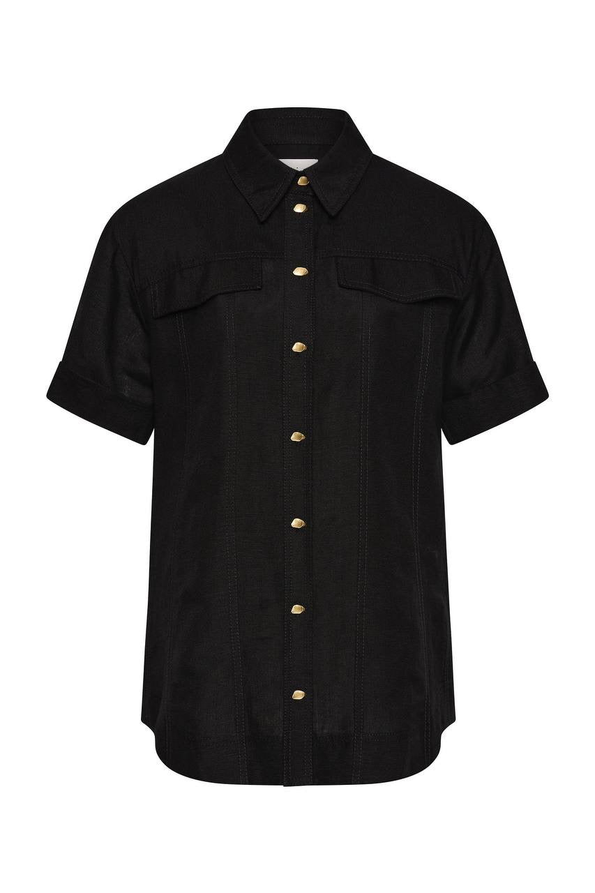 AJ Celie Linen-viscose Shirt