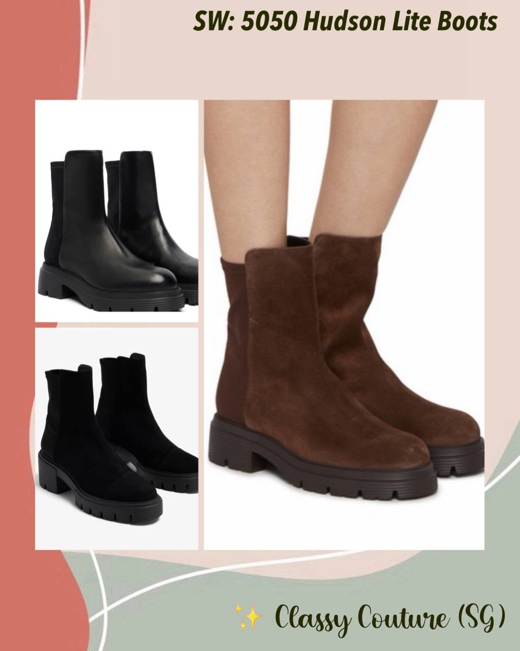 SW 5050 Hudson Lite Block Heel Bootie Boots