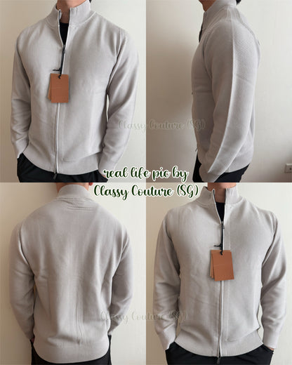 ZN Men’s Cashseta Cashmere-Silk Full Zip Cardigan