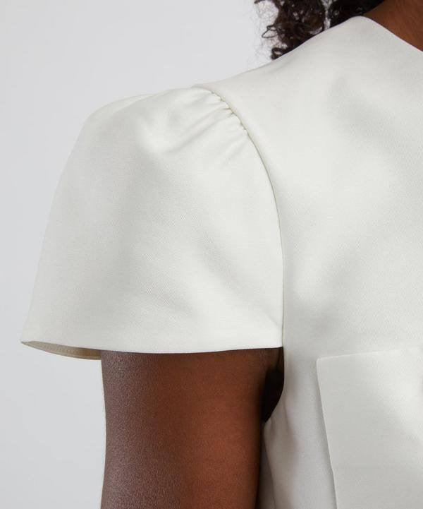 SP Cream Taffeta Chain Belt Maxi Dress