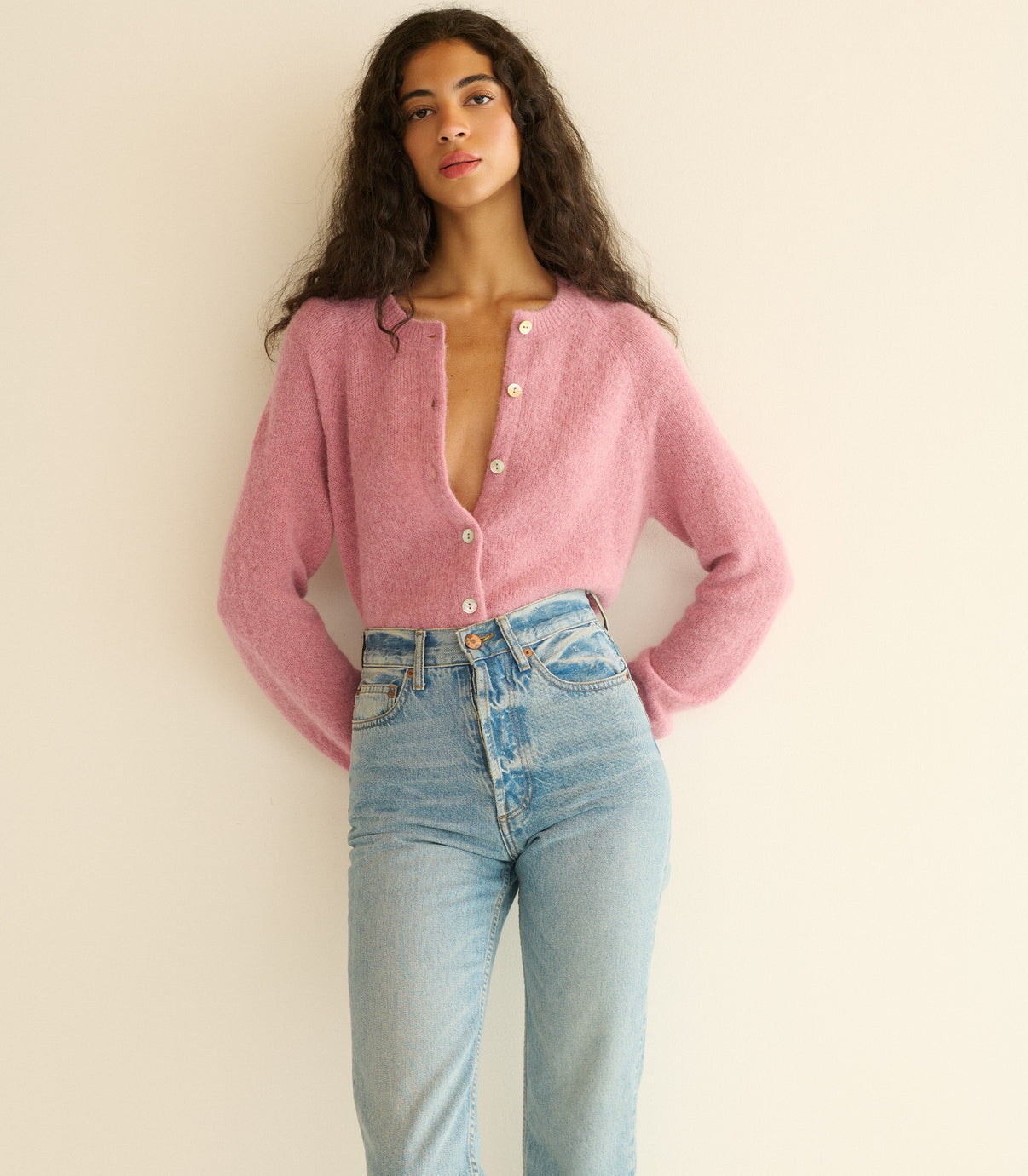 7 Colors! DN Petra Alpaca-Wool Blend Long Sleeved Cardigan