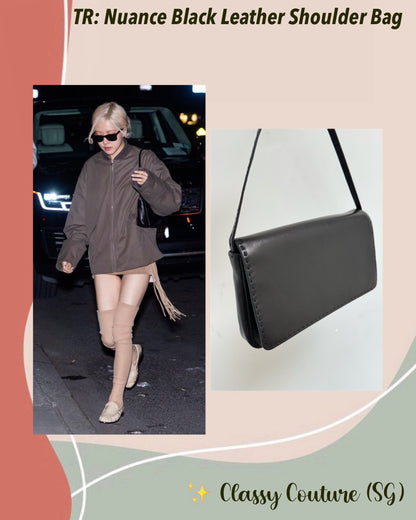 TR Nuance Leather Shoulder Bag in Black