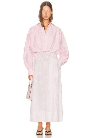 HS Bubble Button-Down Cropped Tech Poplin Shirt