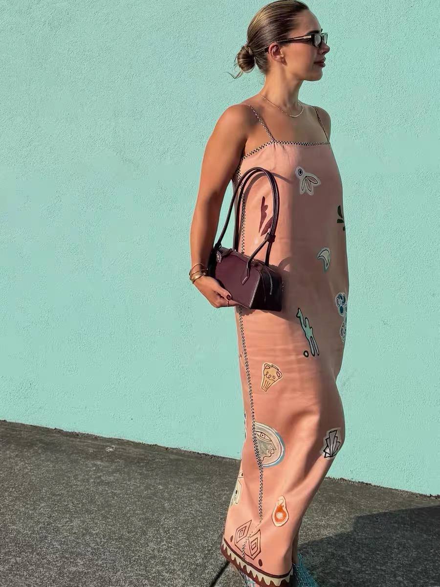 ALM Laurence Midi Slip Dress in Pink - Image 3