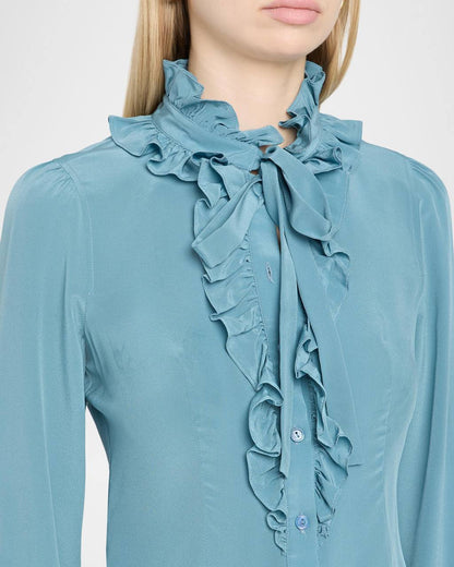 UJ Catroux Long Sleeve Silk Blouse - Image 14