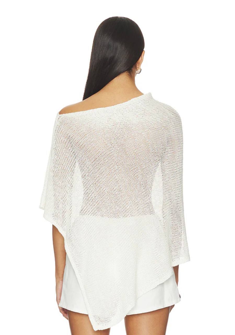 EC: Linen Open Knit Poncho