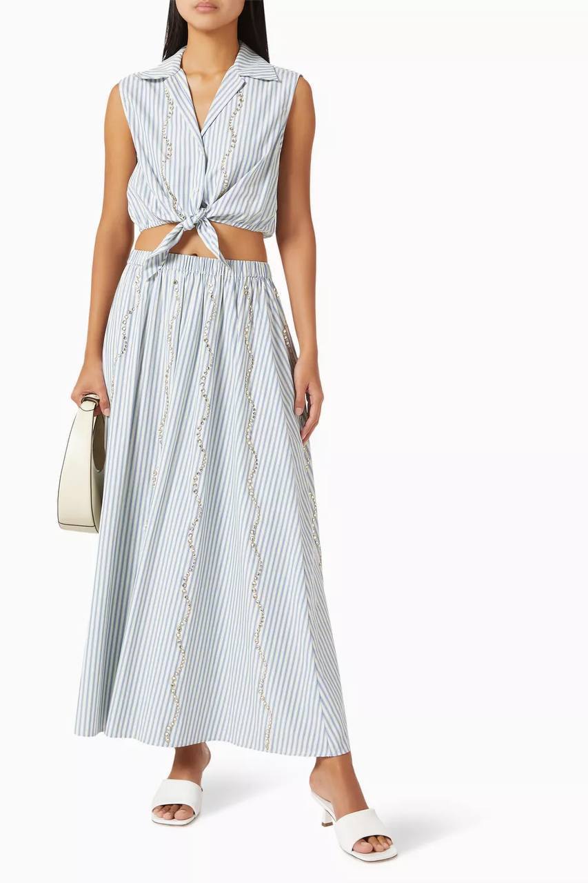 SD Lucio Crop Shirt | Lucia Midi Skirt