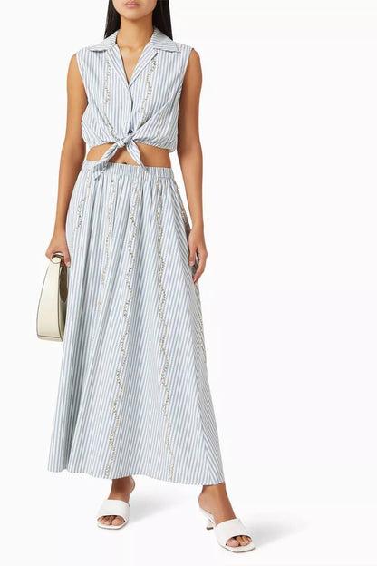 SD Lucio Crop Shirt | Lucia Midi Skirt
