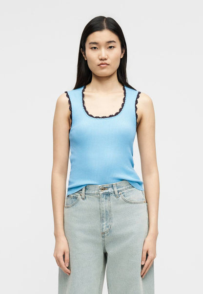 SD Crochet Detail Viscose-blend Knit Tank Top