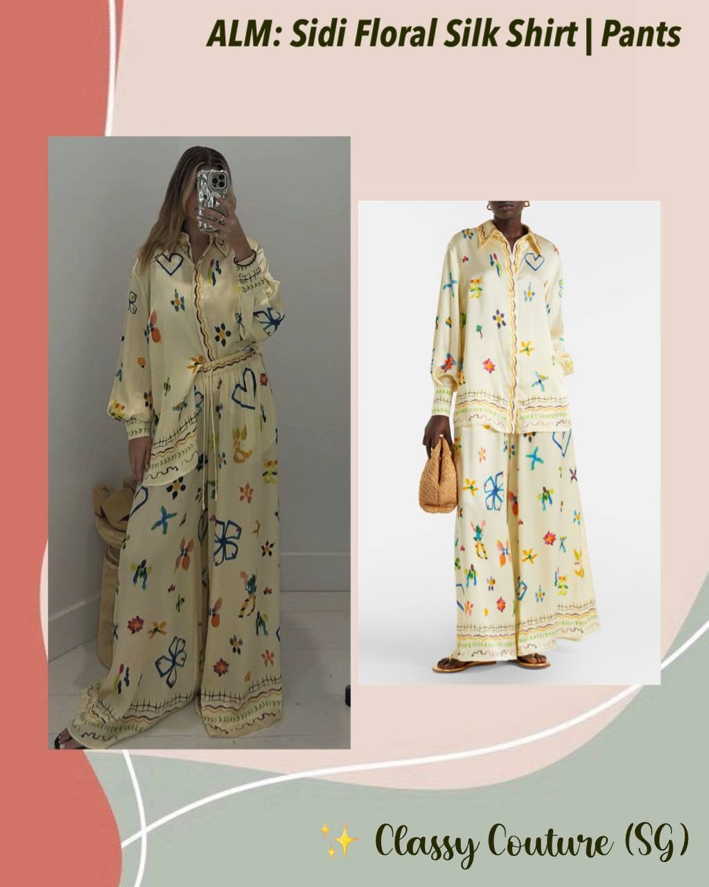ALM Sidi Floral Silk Shirt | Pants