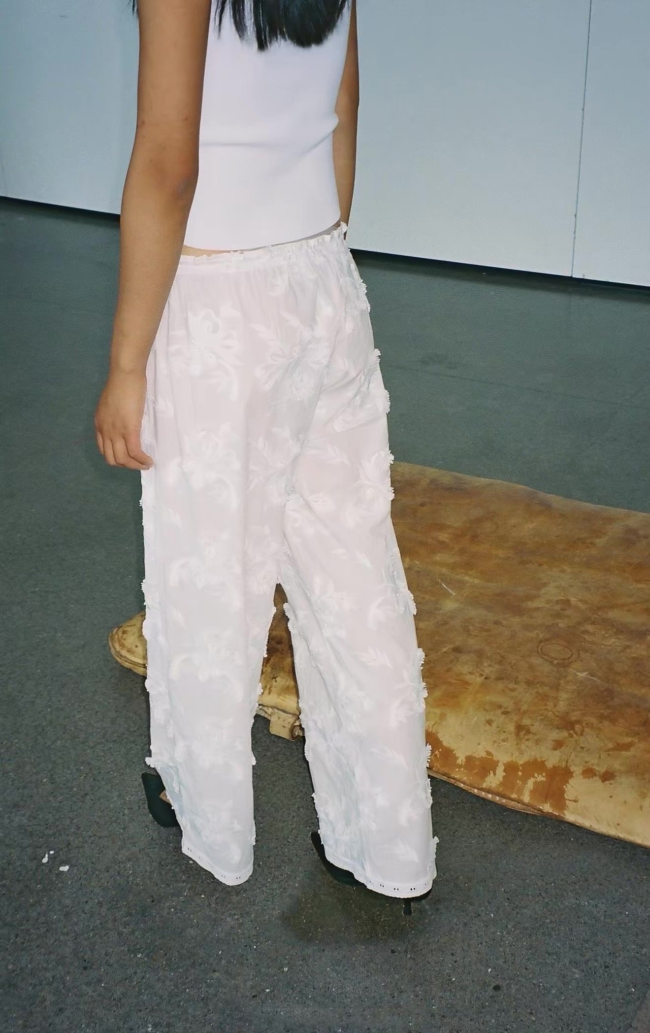 TG Jewell Straight-leg Embroidered Appliqué Cotton Pants