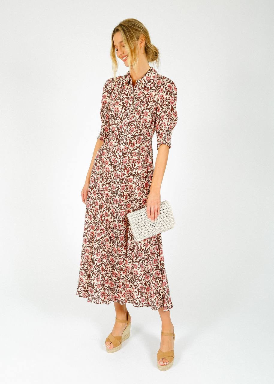 RX Bloom Viscose Midi Shirtdress