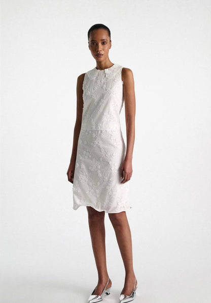 DS Light Volumes Sleeveless Cotton Shift Midi Dress