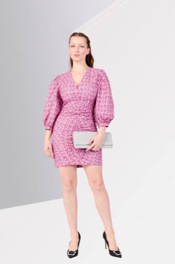 MJ Ryad Floral Embroidered Mini Dress