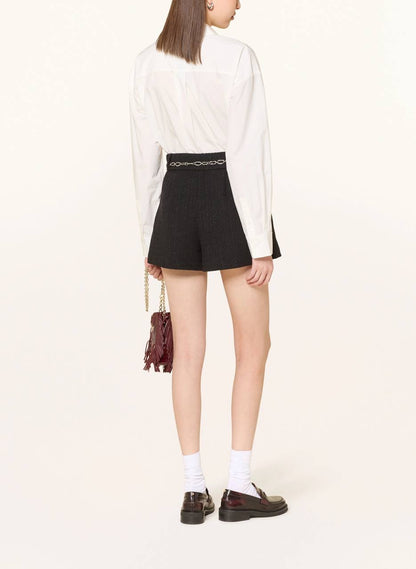 MJ Cineuli Jewel Bow Cropped Long Sleeve Shirt