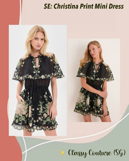 SE Christina Print Mini Dress