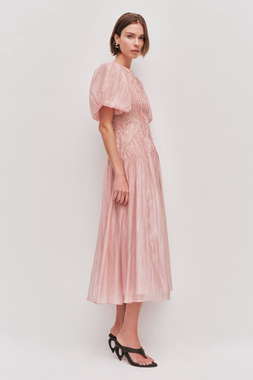 AJ Ophelia Lace Midi Dress