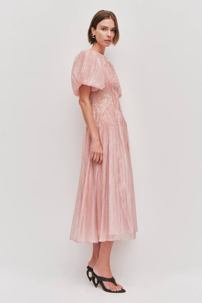 AJ Ophelia Lace Midi Dress