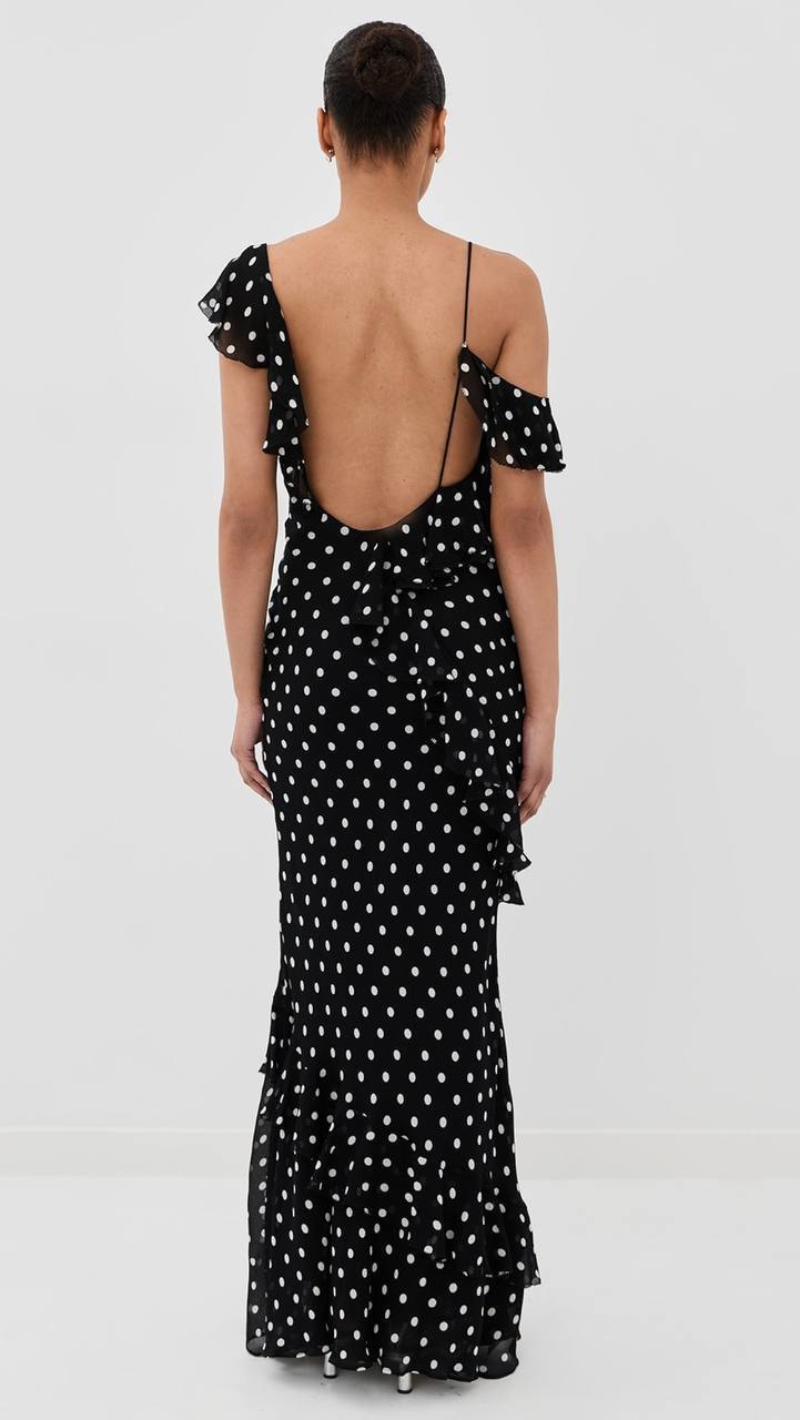 SP Polka Dot Georgette Ruffle Dress