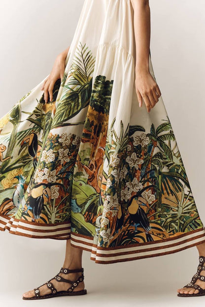 ALM Toucan Tango Cotton Midi Dress Sundress