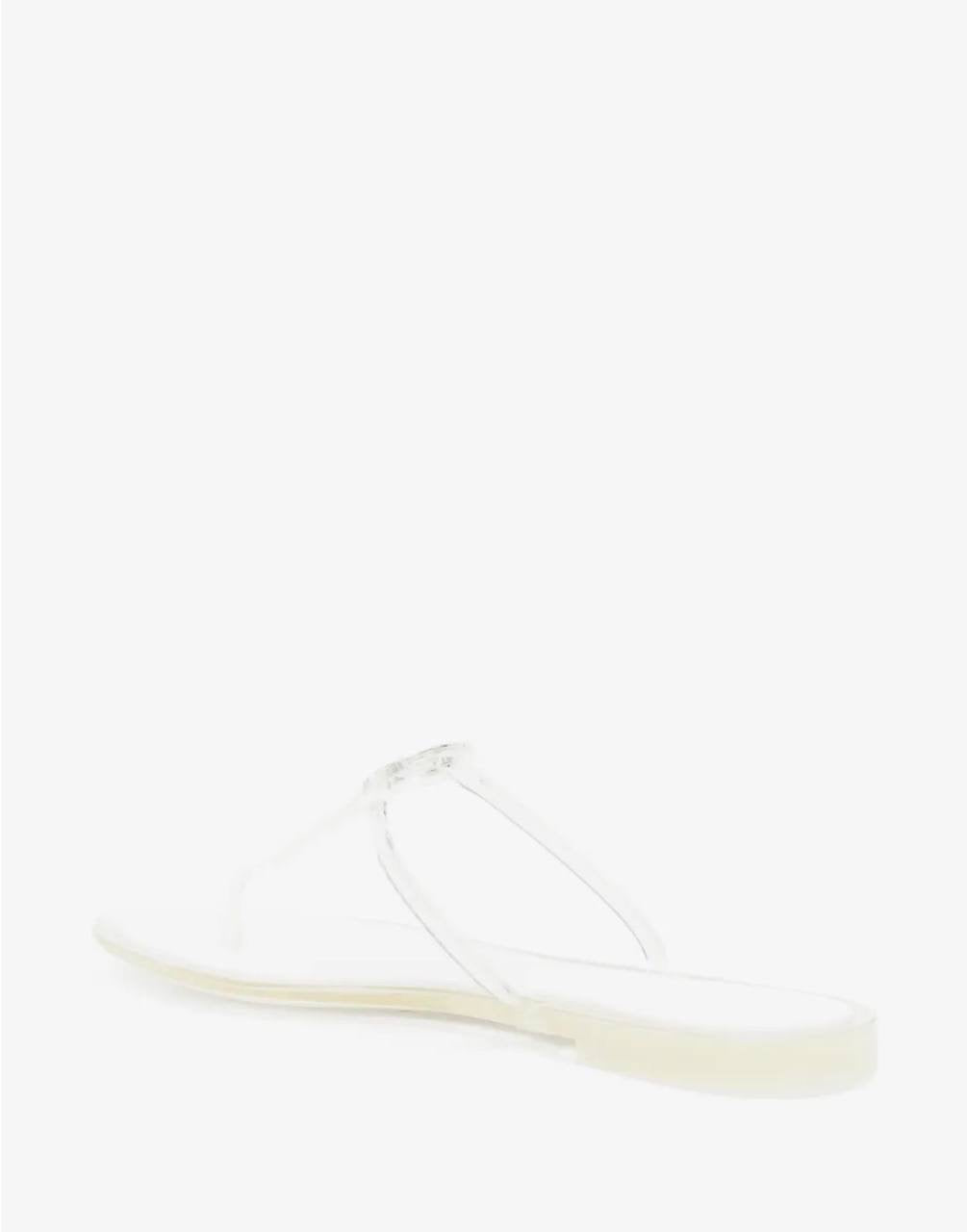 TB Mini Miller Flat Thong Flip Flops Clear Jelly Sandals in Glitter & Transparent