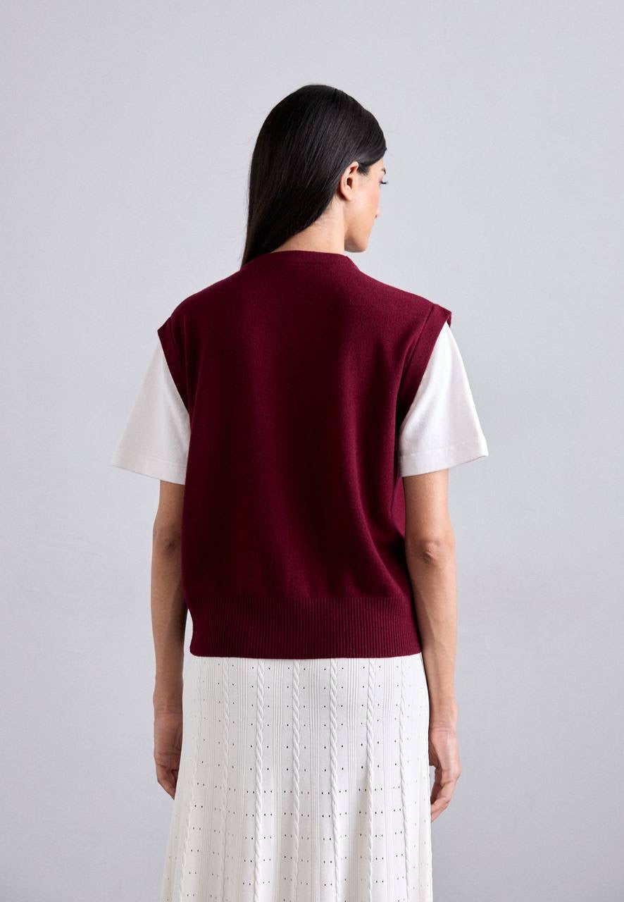 SD Two-Tone Wool And Cashmere Sweater Vest Shirt