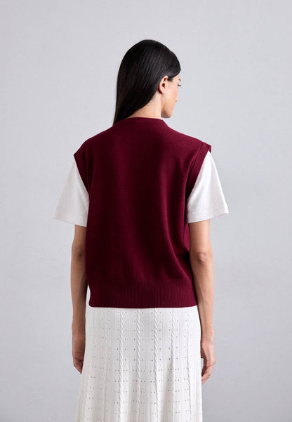 SD Two-Tone Wool And Cashmere Sweater Vest Shirt